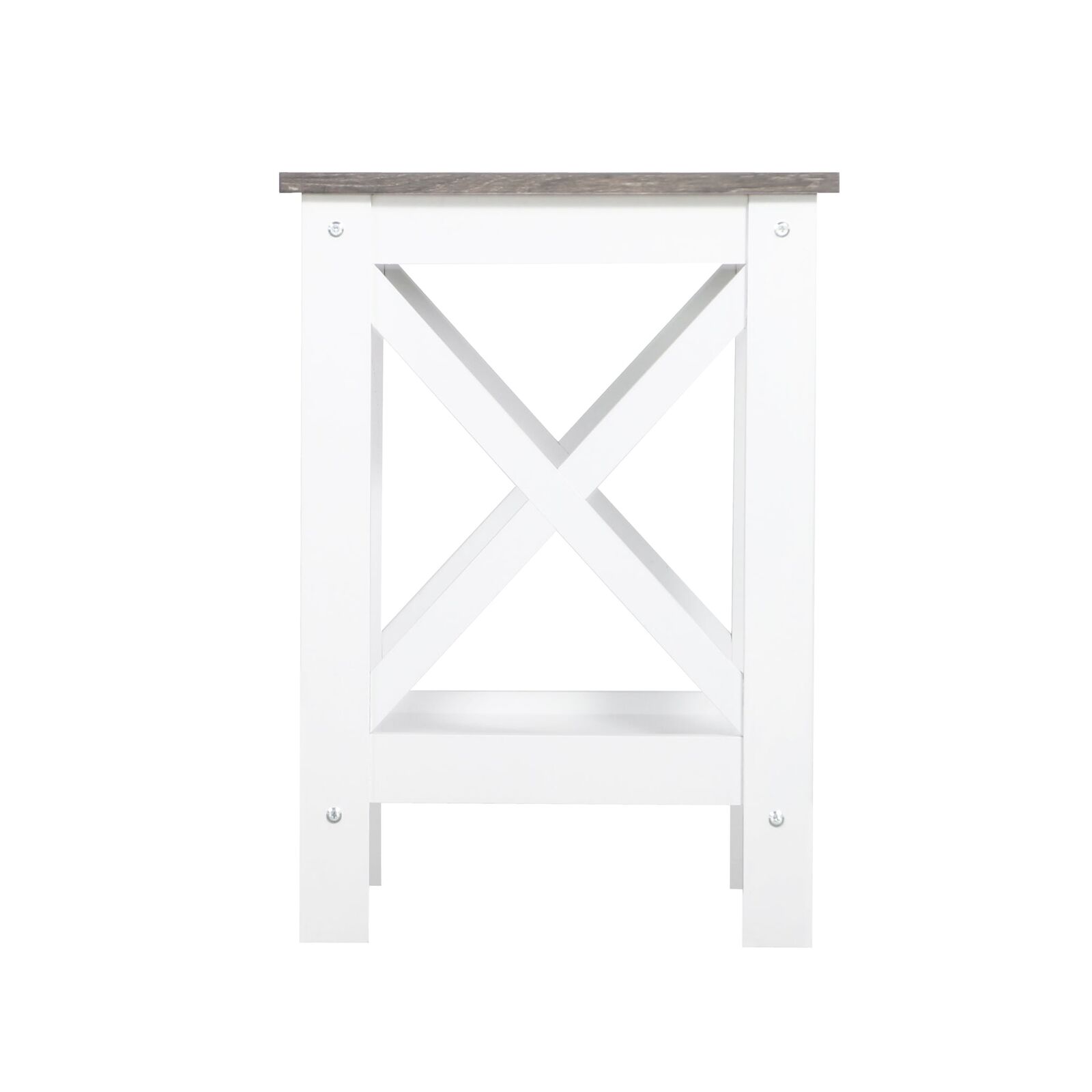 Travilah Coastal Side Table in White and Grey Price