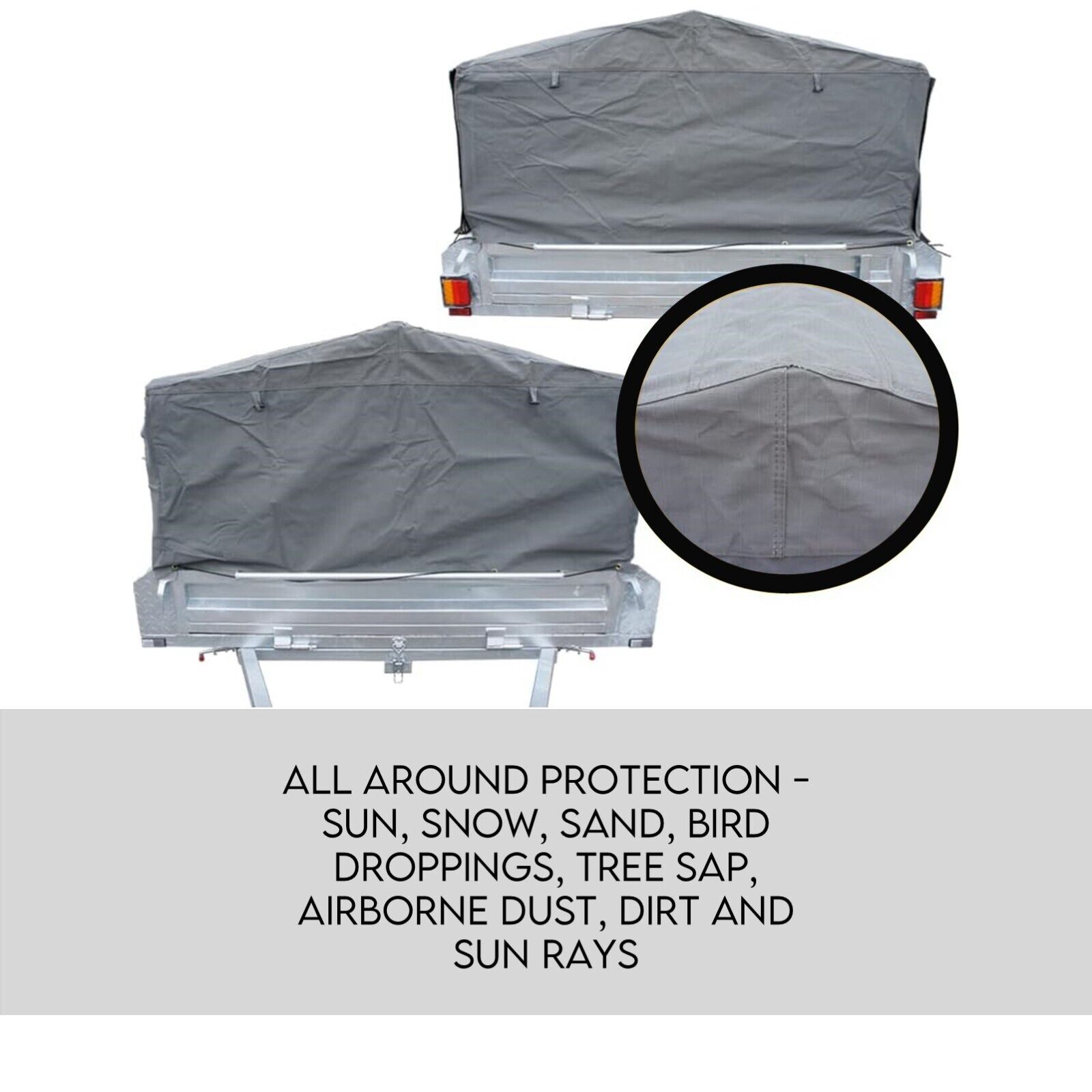6X4 TRAILER CAGE CANVAS COVER (600mm) Heavy Duty Canvas Best Quality Waterproof Price