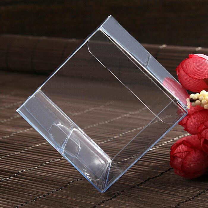 100 Pack of 8cm Square Cube - Product Showcase Clear Plastic Shop Display Storage Packaging Box Price