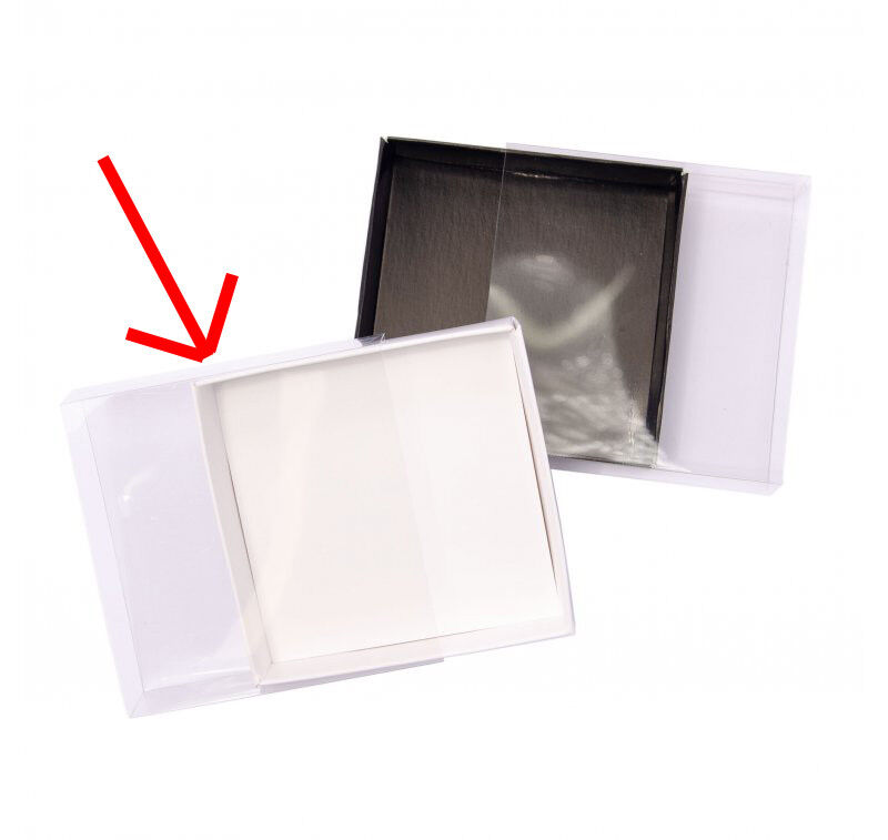 10 Pack of 15cm Square Invitation Coaster Favor Function product Presentation Cookie Biscuit Patisserie Gift Box - 4cm deep - White Card with Clear Sl Price