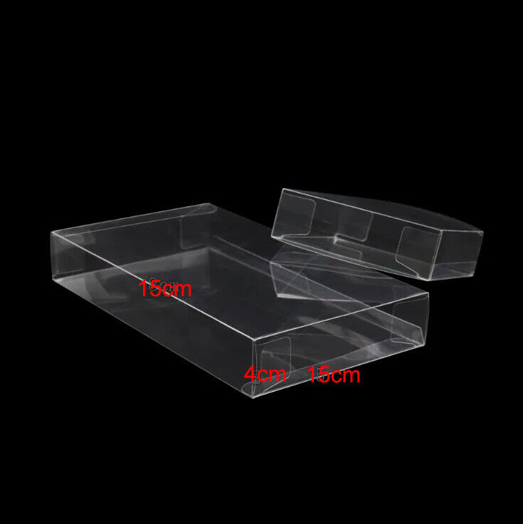 10 Pack of 15*15*4cm Clear PVC Plastic Folding Packaging Small rectangle/square Boxes for Wedding Jewelry Gift Party Favor Model Candy Chocolate Soap Price