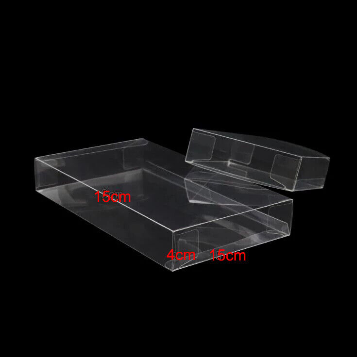 50 Pack of 15*15*4cm Clear PVC Plastic Folding Packaging Small rectangle/square Boxes for Wedding Jewelry Gift Party Favor Model Candy Chocolate Soap Price
