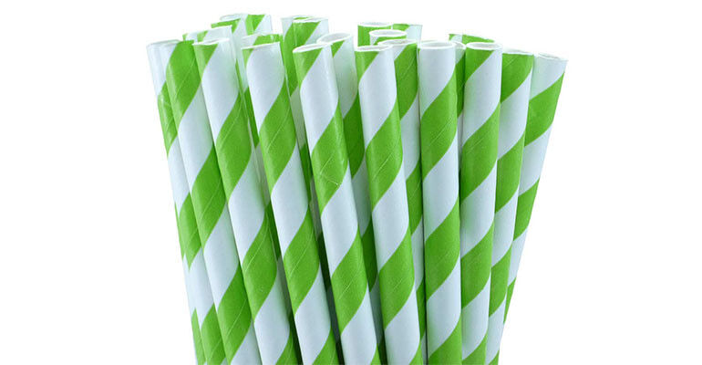 1000 Bulk Wholesale Pack Green White Drinking Straws Biodegradable Eco Paper Birthday Party Event Bistro Bar Cafe Take Away Price