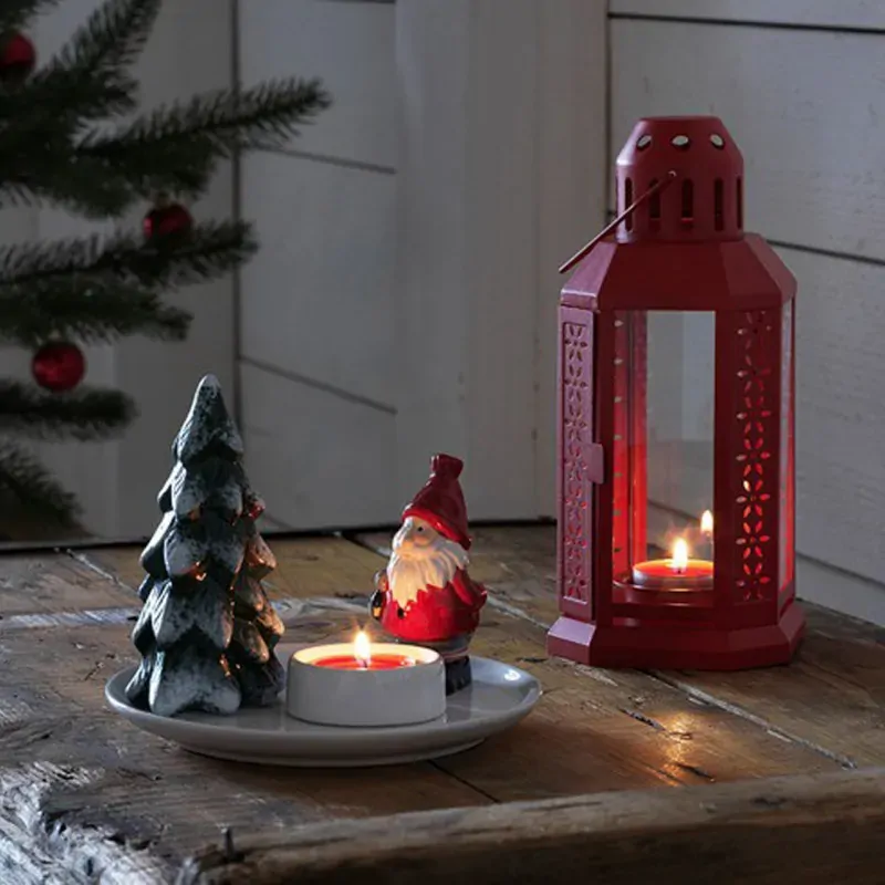 Red Metal Miners Lantern Summer Xmas Wedding Home Party Room Balconey Deck Decoration 21cm Tealight Candle Price