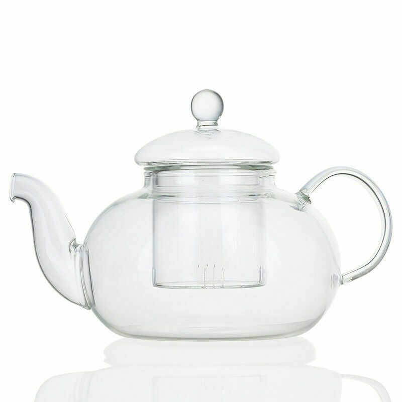 1 Set of Gongfu Chinese Ceremony Tea Set - 6 Glass cups with Infuser and Tealight Candle Pot Warmer Price