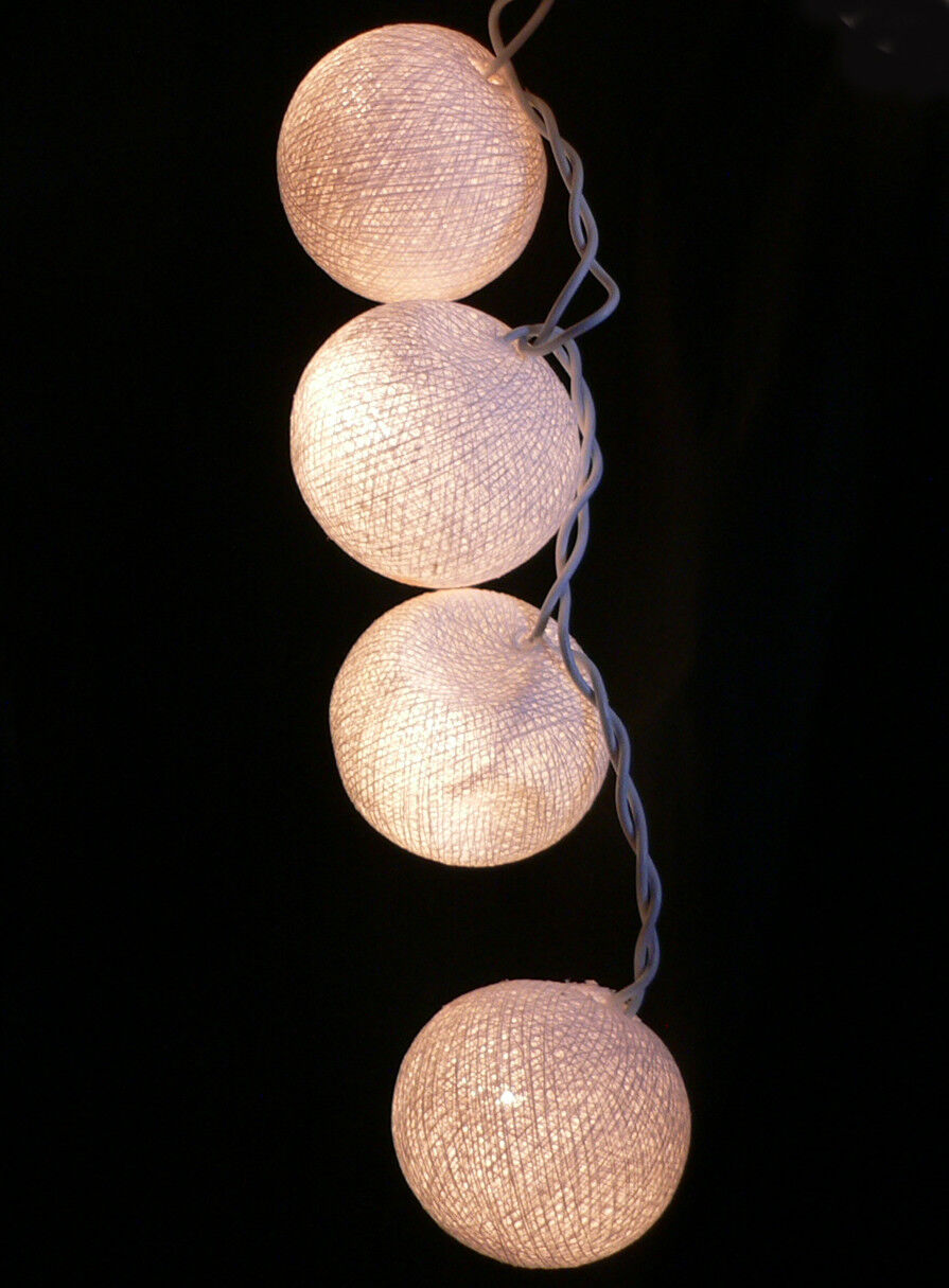 20 White 5cm Ball battery string LED - wedding party home event decoration Price