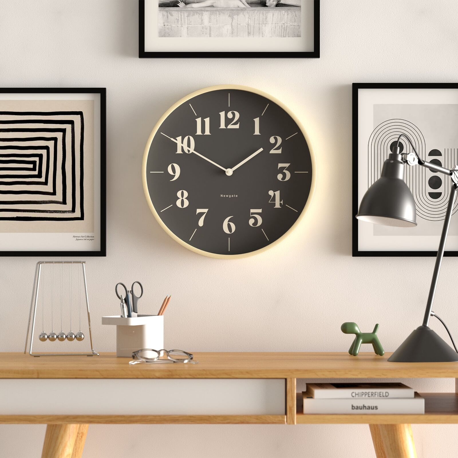 Newgate Mr Clarke Clock Pale Wood Reverse Hopscotch Dial Price