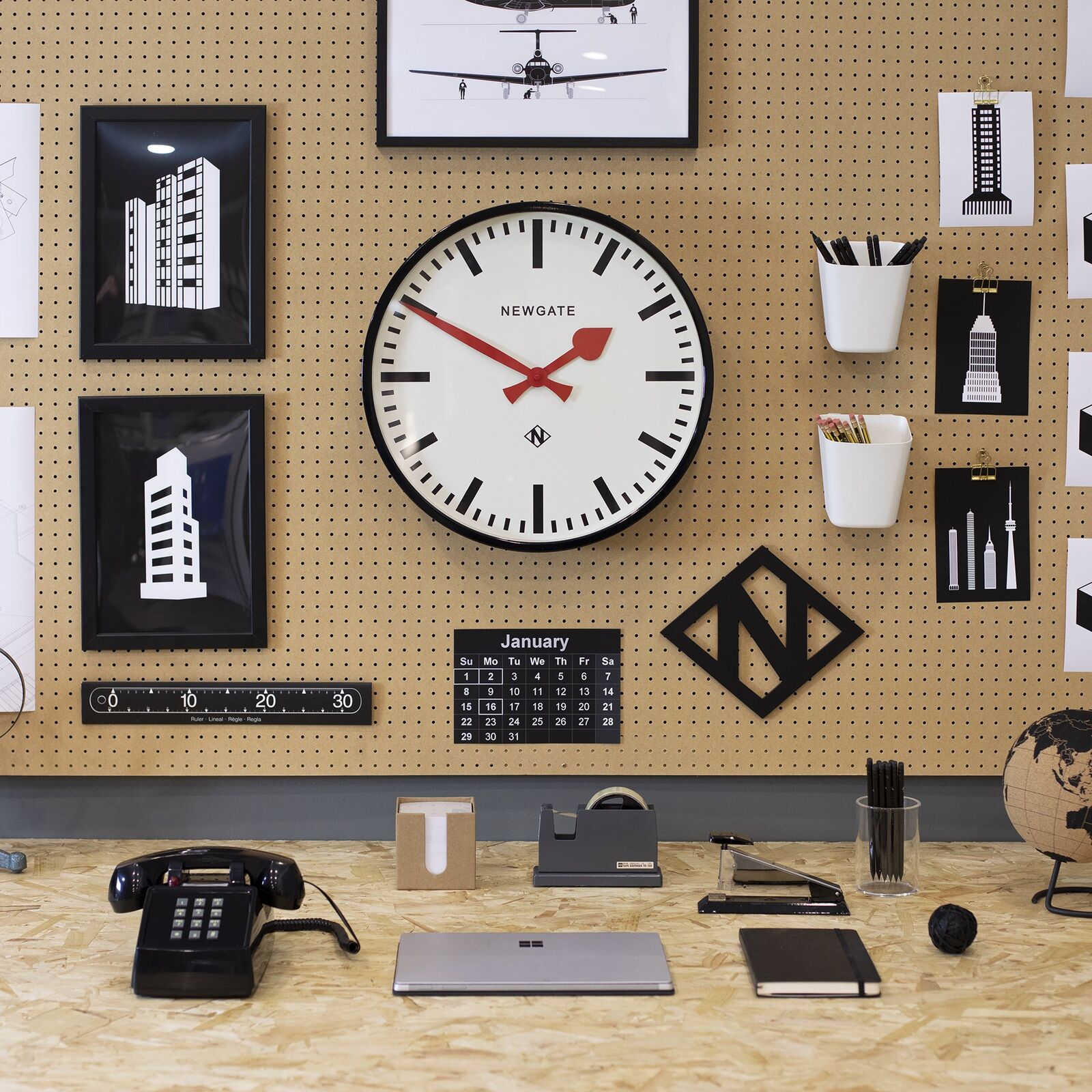 Newgate Putney Clock Black Price