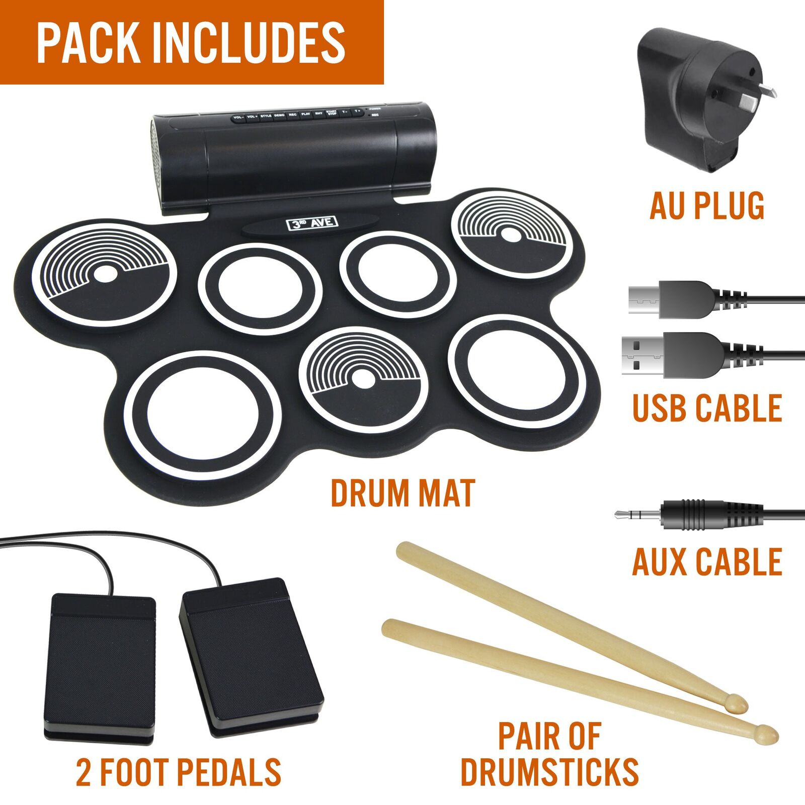 3rd Avenue Roll Up Drum Kit Price