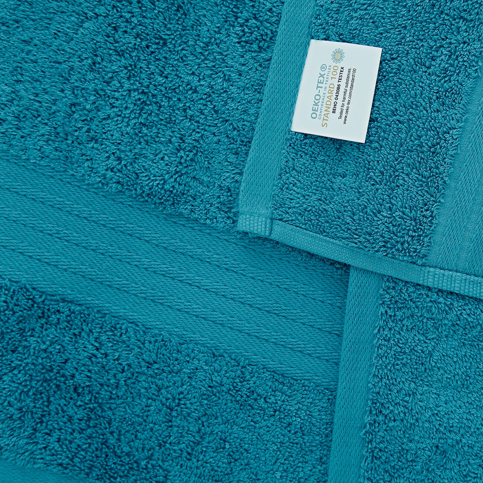 4 Piece Cotton Bath Towels Set - Blue Price