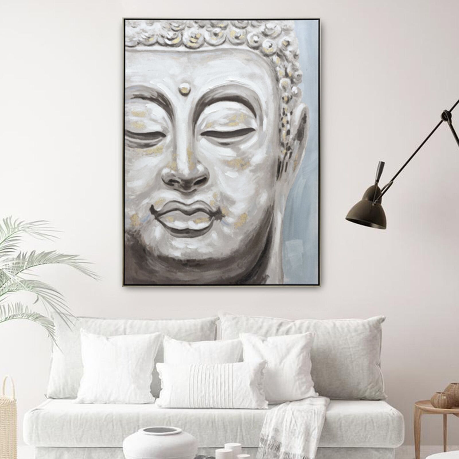 90X120cm Serene Radiance Champagne Framed Canvas Wall Art Price