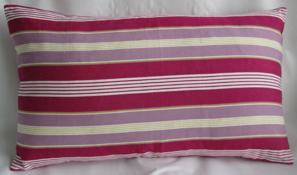 Pack of 4 Coste Fuchsia 35x70cm Multicoloured Striped Cushion Cover Price