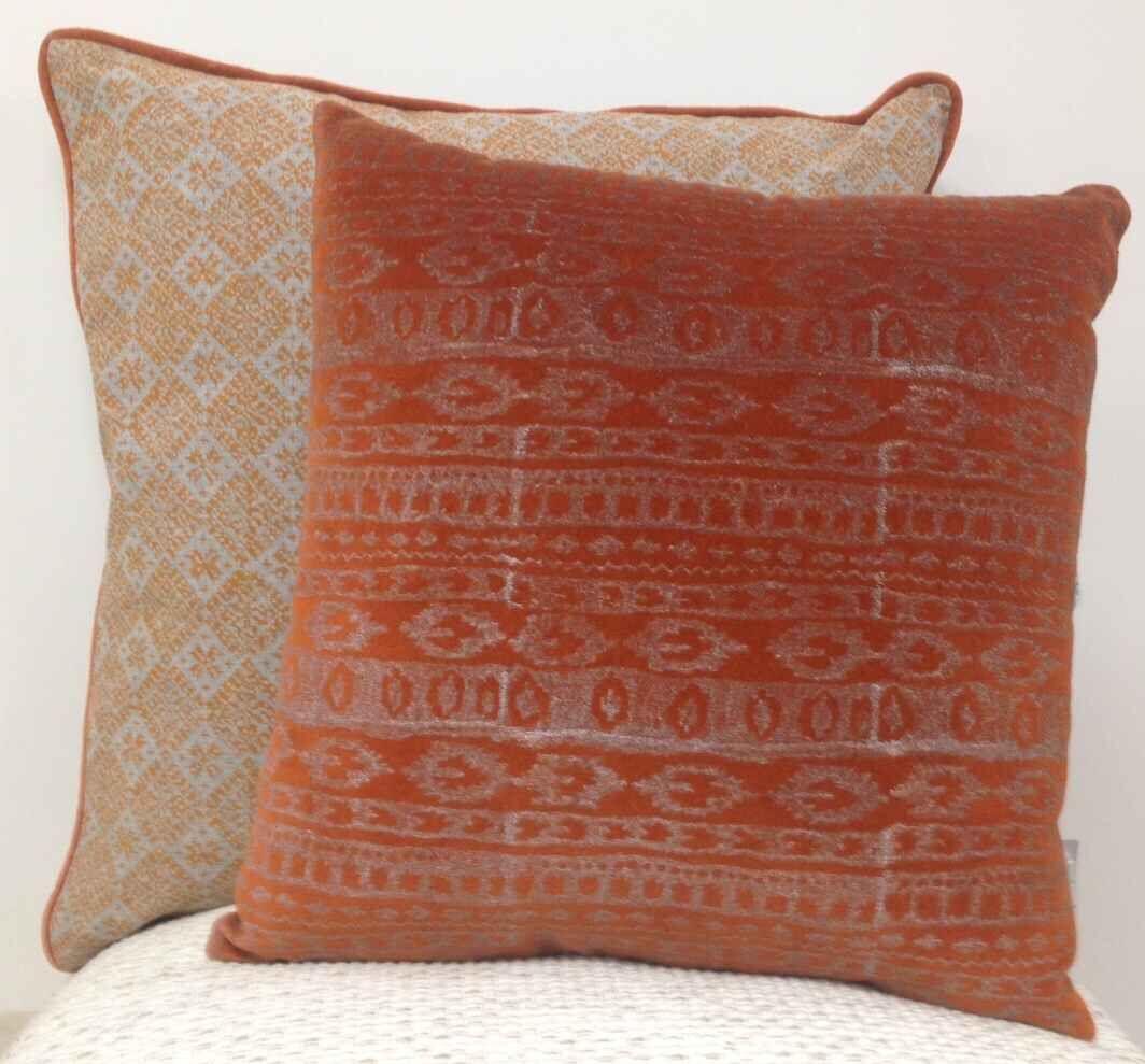 Azuk Orange & Grey Cushion Cover Price