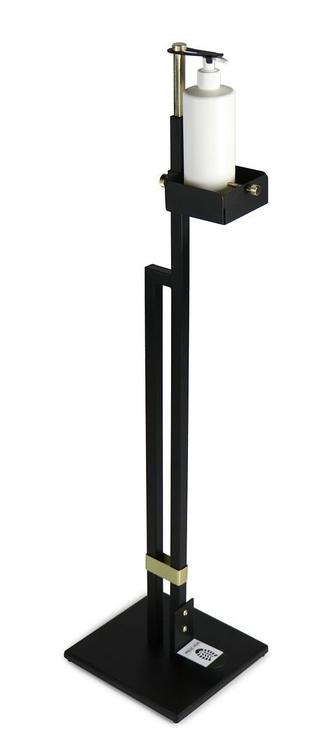 Lirash Touch Free Hand Sanitiser Dispenser Station Floor Stand Foot Operated - Gold Black Price