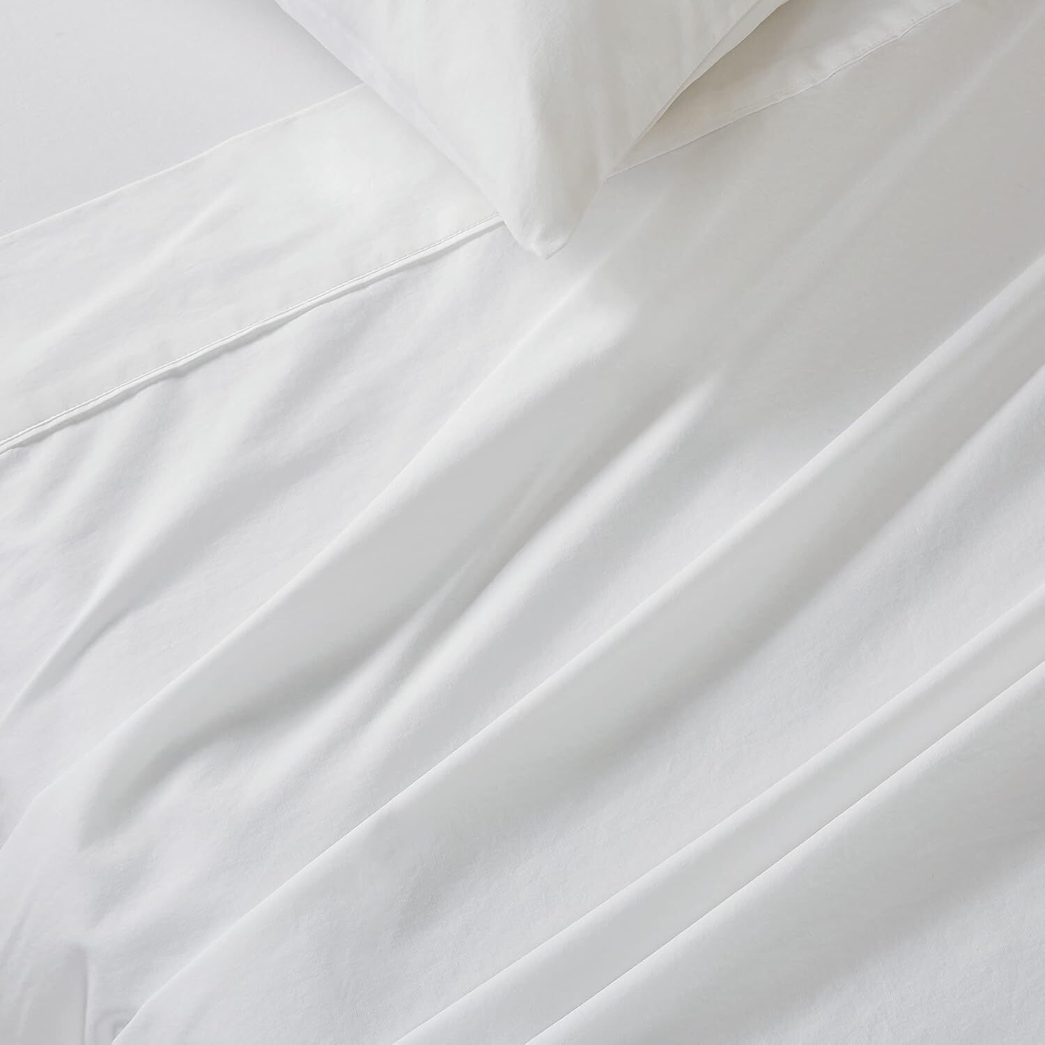 Gioia Casa Vintage Washed 100% Cotton Sheet Set with 2 Pillowcases - White - King Size Price