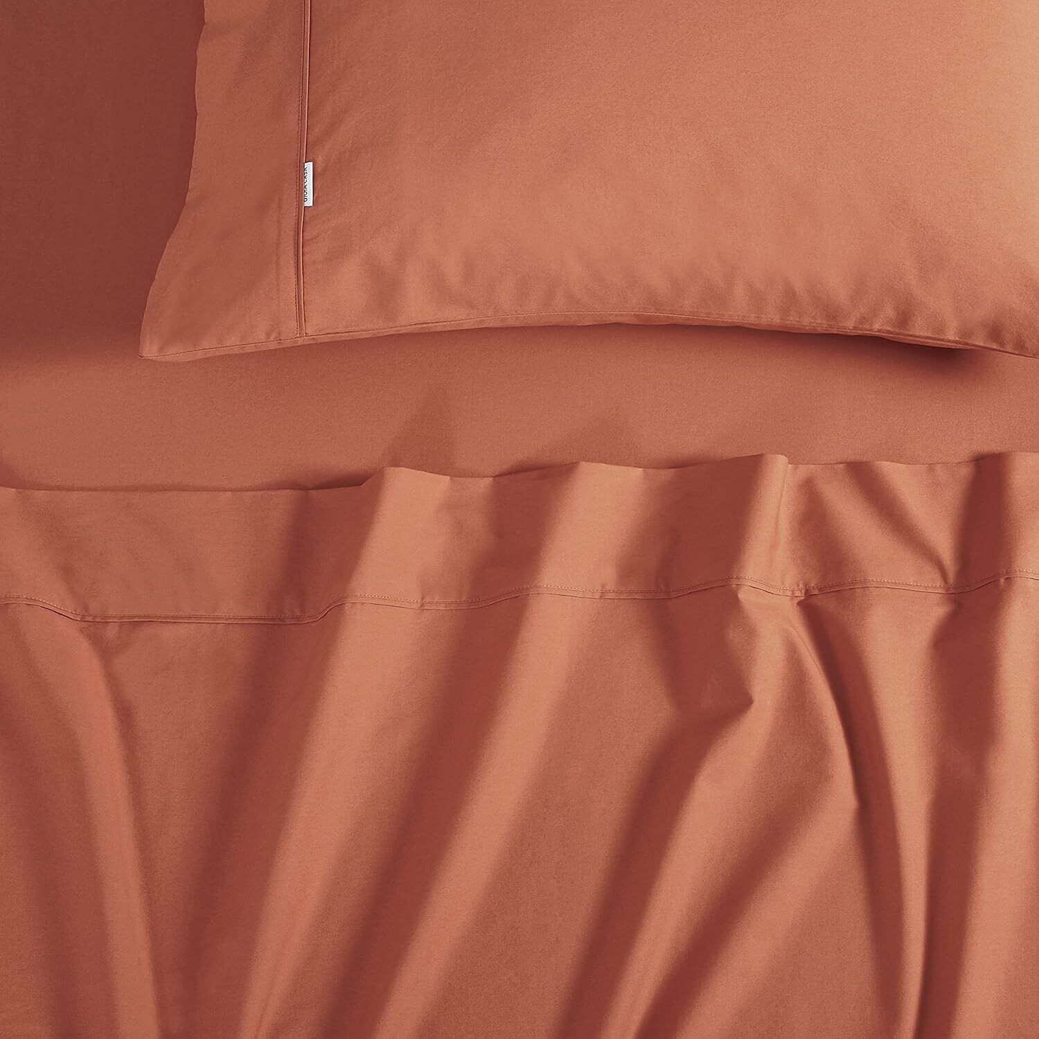 Gioia Casa Vintage Washed 100% Cotton Soft Breathable Sheet Set - Brick - King Single Price