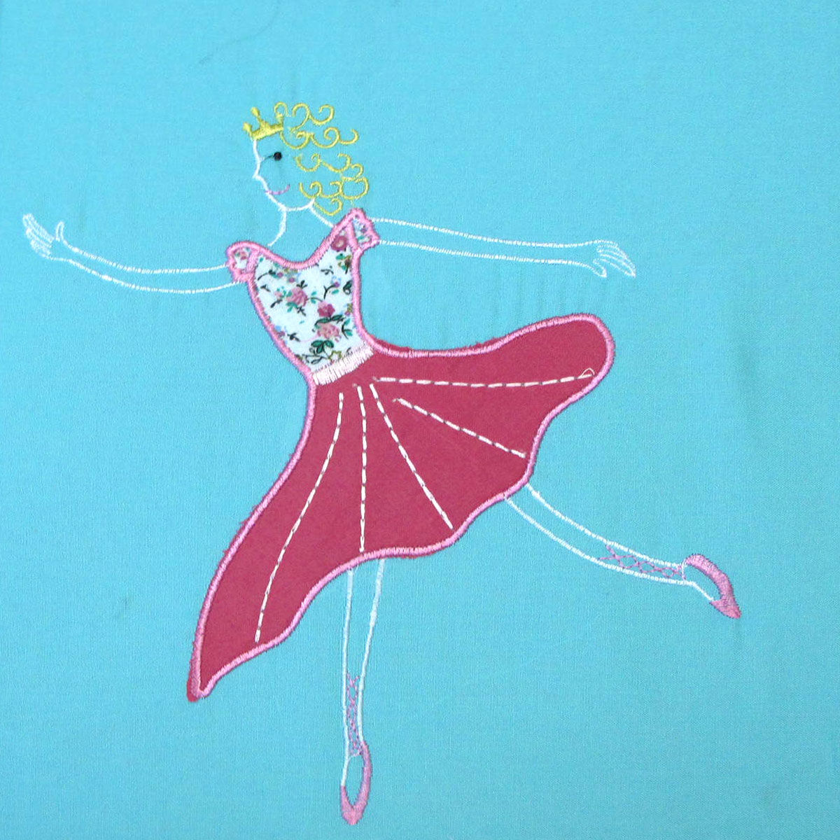 Ballerina Embroidered Quilt Cover Set Single Price