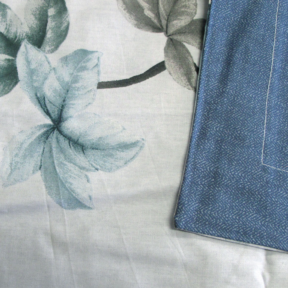 300TC Milla Blue Reversible Cotton Quilt Cover Set Queen Price