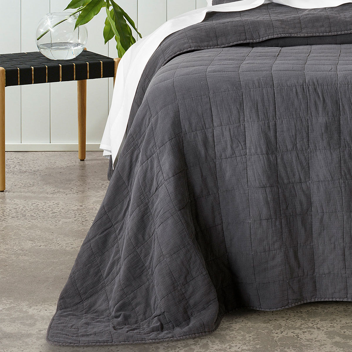 Bianca Geraldton Coal Coverlet Set Queen/King Price