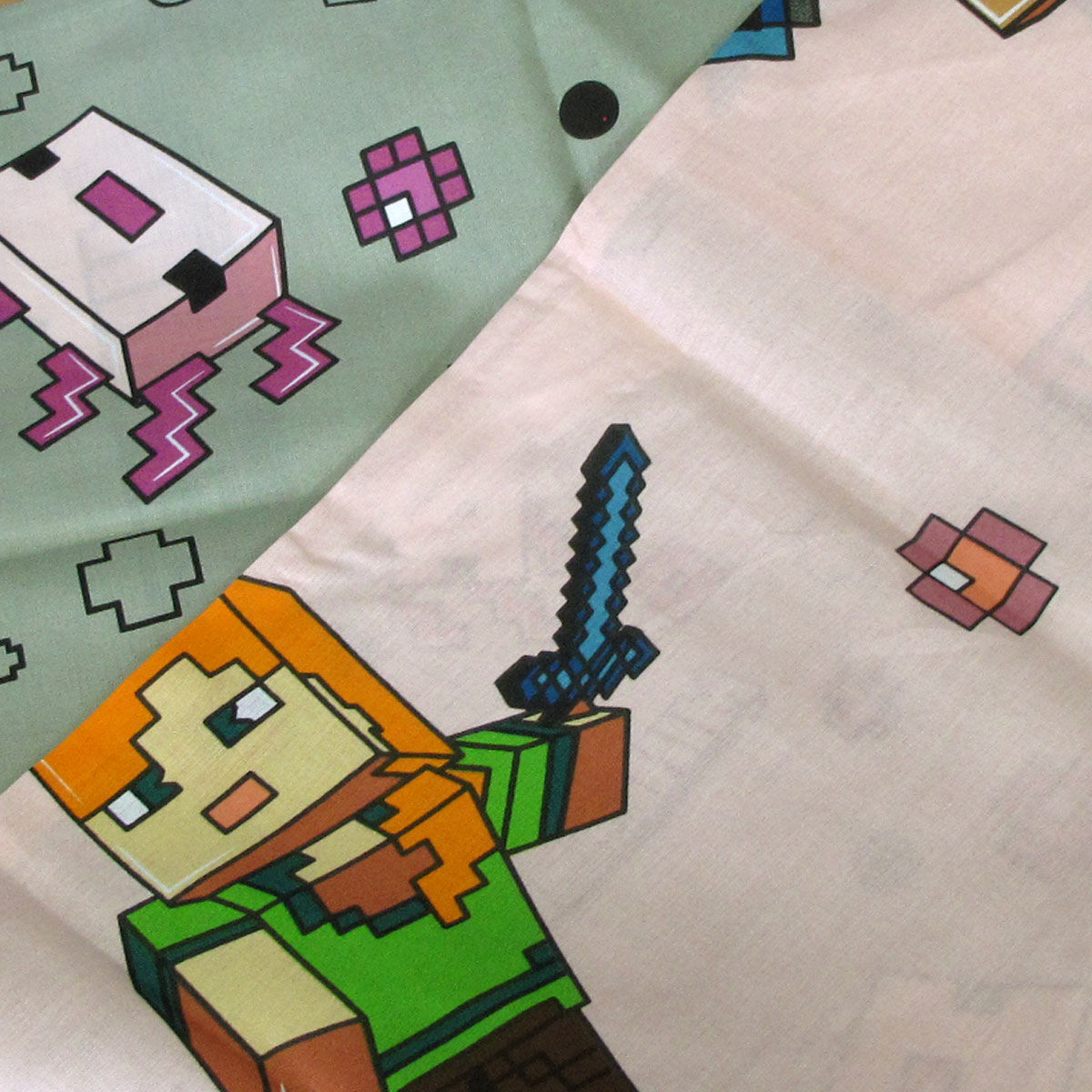 MOJANG Minecraft Reversible Cotton Boys Girls Quilt Cover Set Single Price