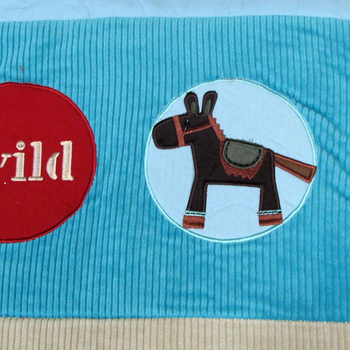 Happy Kids Wild Wild West Blue Embroidered Comforter with Bonus Cushion Price
