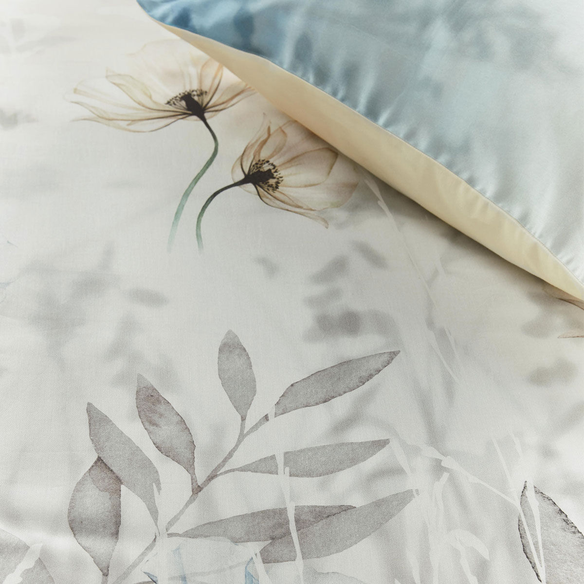 Isabelle Light Blue Cotton Sateen Quilt Cover Set King Price
