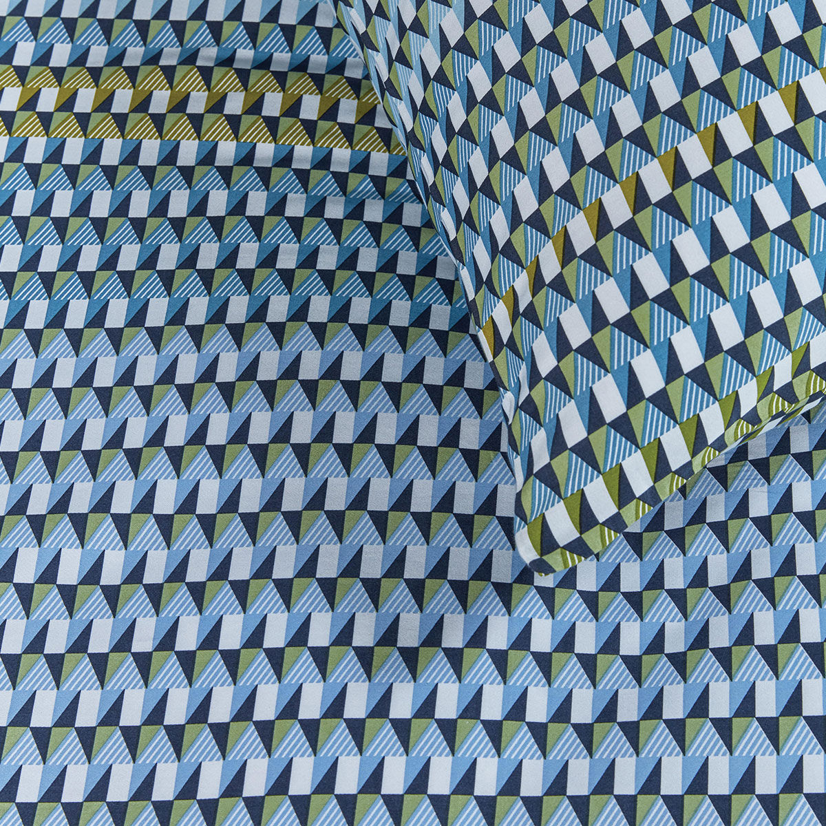 Rhythm Blue Green Cotton Sateen Quilt Cover Set King Price