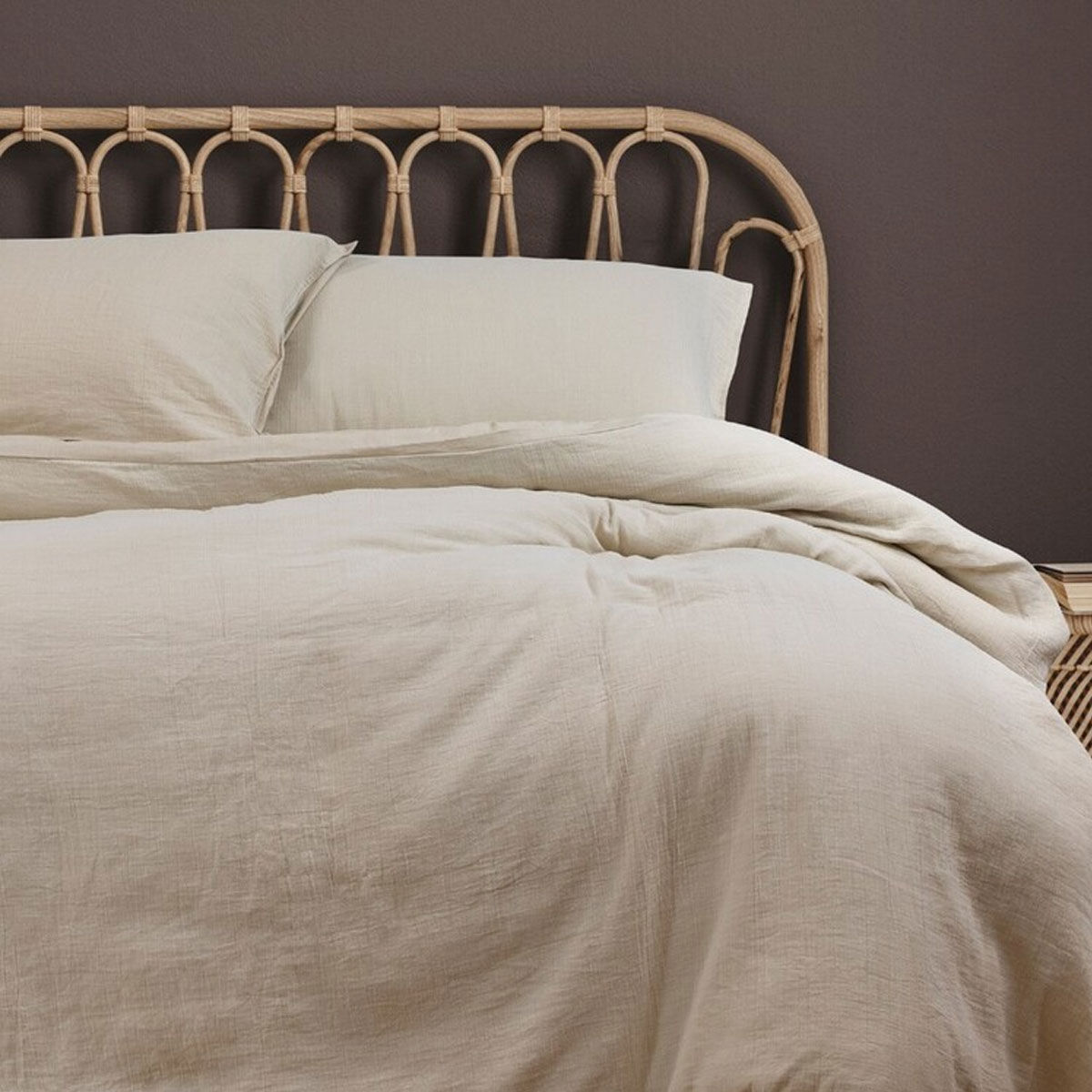 Ardor Earth Oatmeal Cotton Gauze Quilt Cover Set King Price