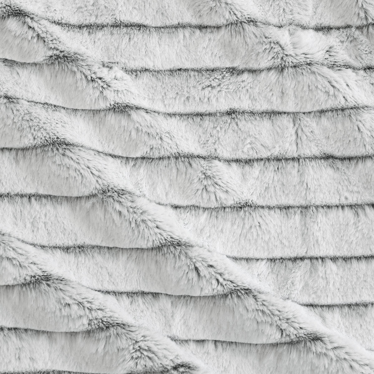 Ardor Striped Faux Fur Grey Super Soft Quilt Cover Set King Price