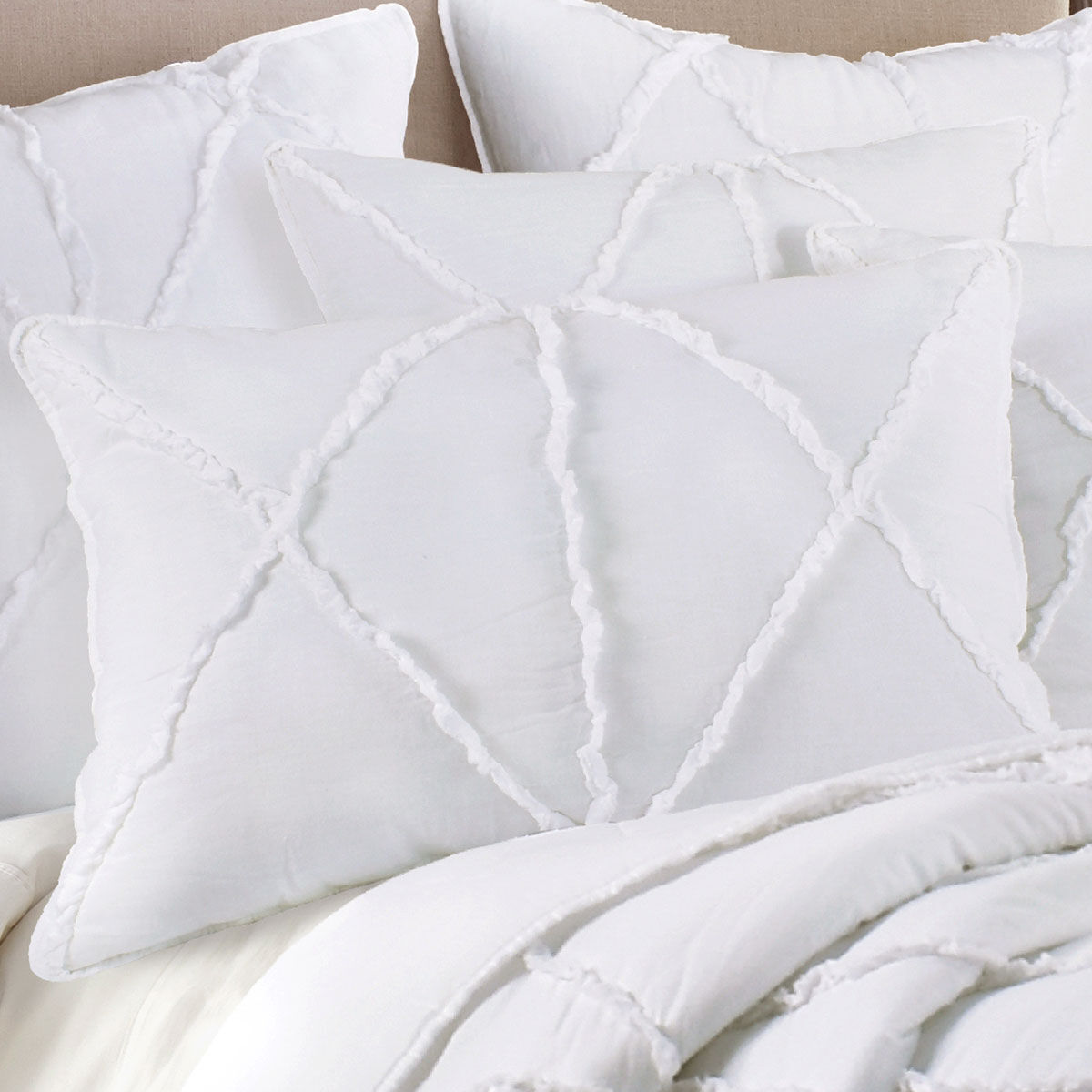 Jenny Mclean Bobby Ruffle White 3 Piece Coverlet Set King Price