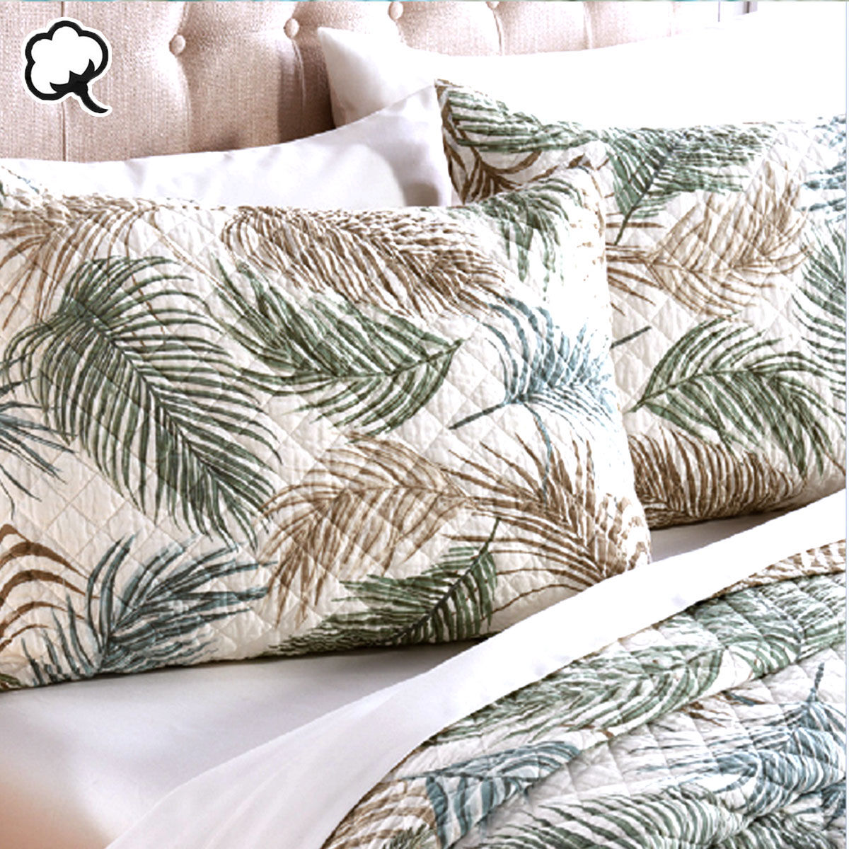 100% Cotton Lightly Quilted Coverlet Set Aurora Queen Price