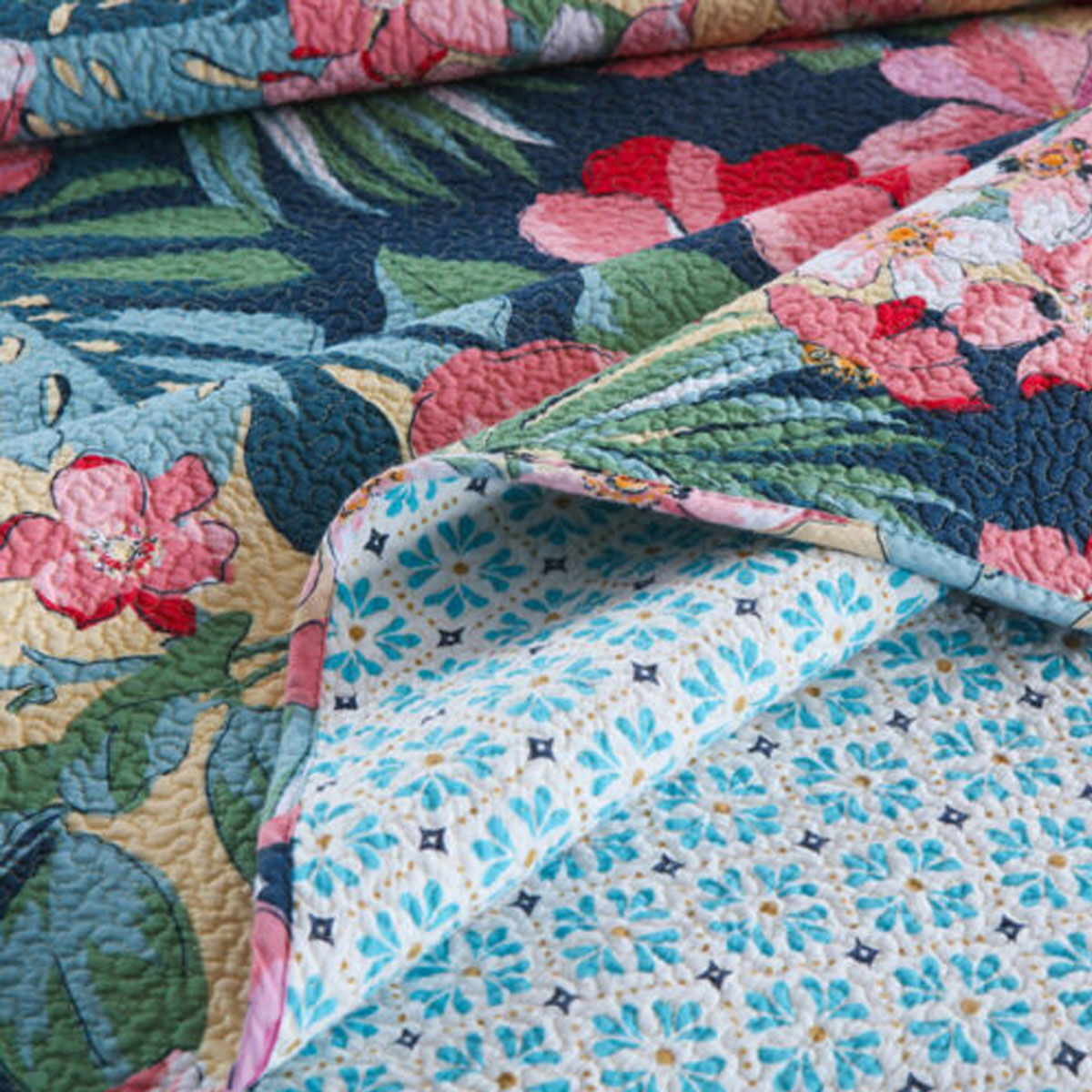 100% Cotton Lightly Quilted Coverlet Set Samoana Queen 230 x 250 cm Price