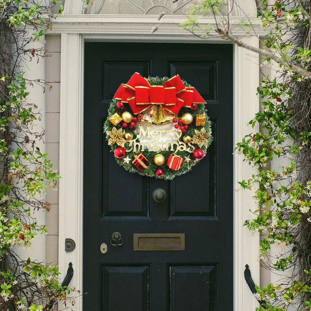 Christmas Wreath Door Garland Decoration Front Door Hanging Flowers Tree Decor(H1-3) Price
