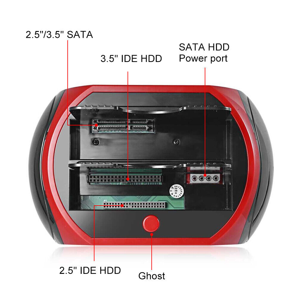 All In One Docking Station USB Dual-Bay Hard Drive 2.5" 3.5" IDE SATA SSD Card Reader Price