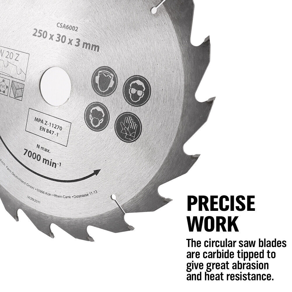 10X250MM Circular Saw Blade 20T Disc Saw Blade Wood Timber Cutting 30/20/16mm Bore Price