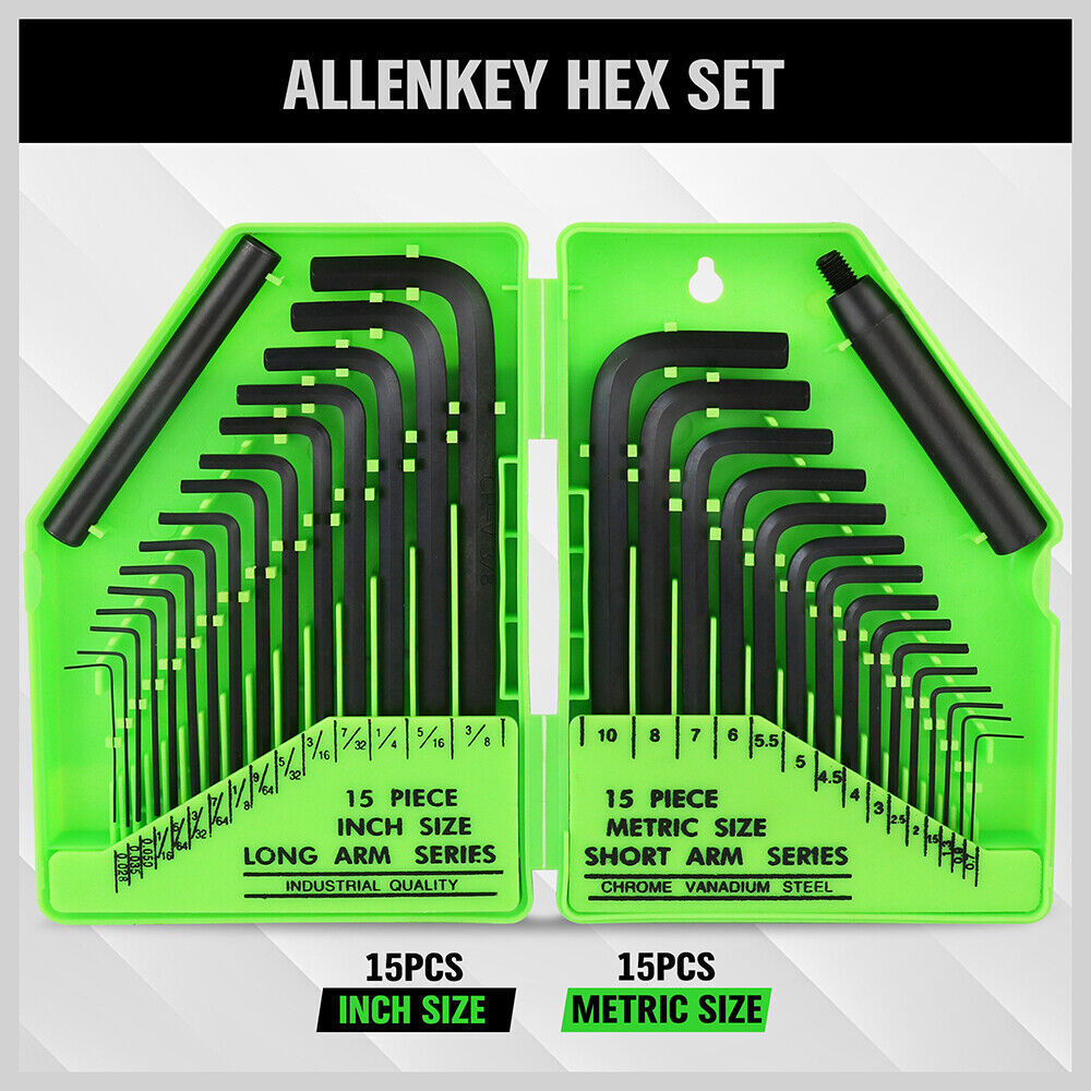 32Pcs Hex Key Set Allen Wrench Set Metric & SAE Storage Case L Shape Crv Au Price