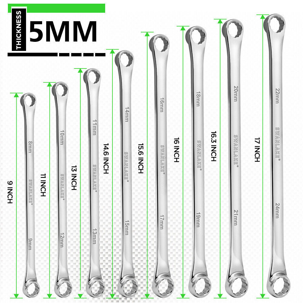 8PC Aviation Spanner Set Extra Long Wrench Double Ring CRV With Bag 8-24mm Price