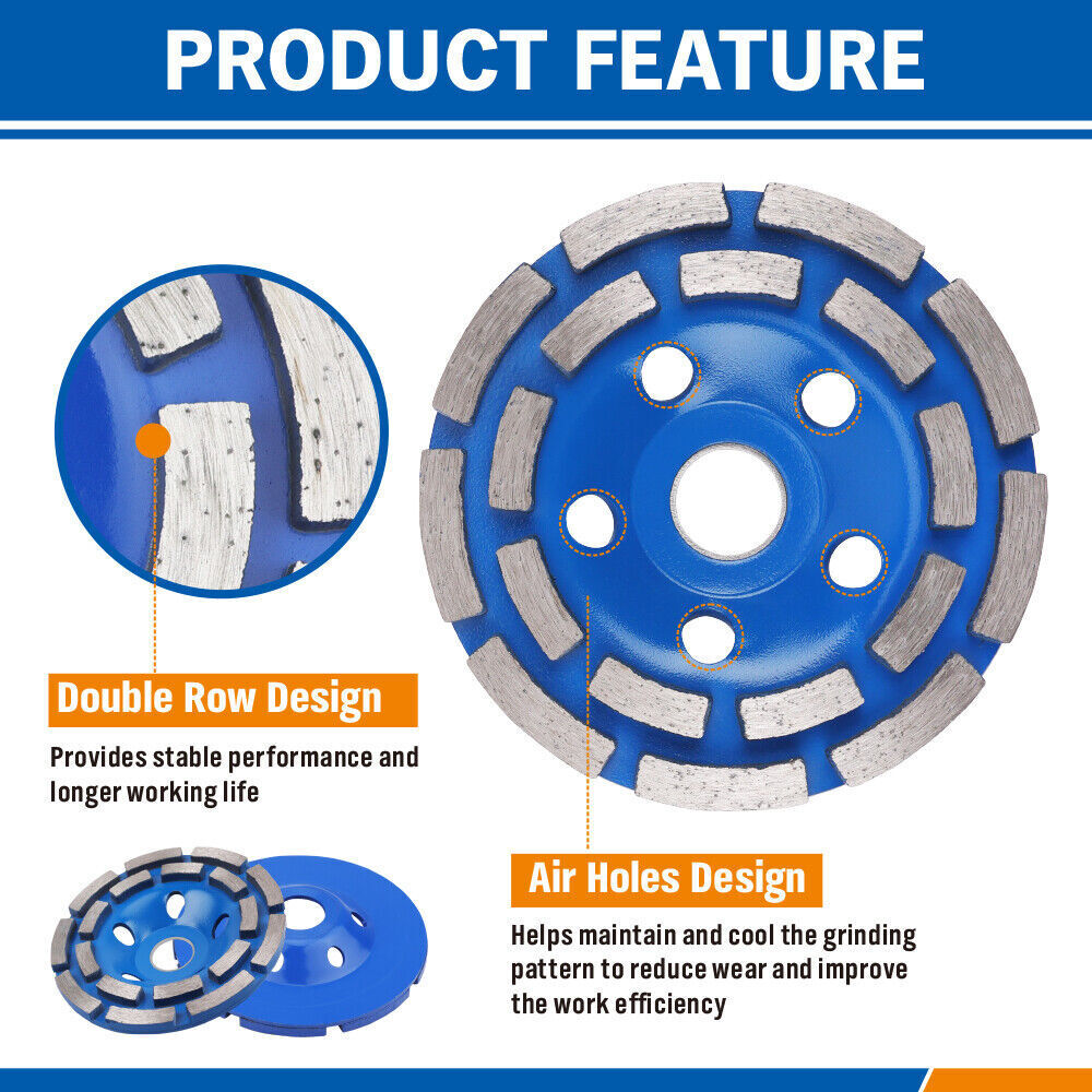 4.5inch Diamond Segment Grinding Concrete Cup Wheel Disc Granite Stone 115mm Price