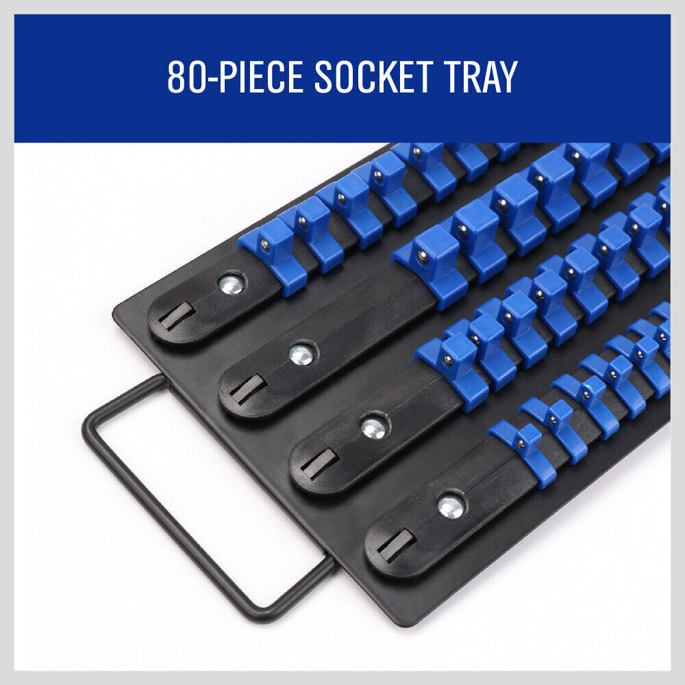 80 Socket Storage Rail Mixed Organizer Rack Holder Ball Locking 1/4" 3/8" 1/2" Price