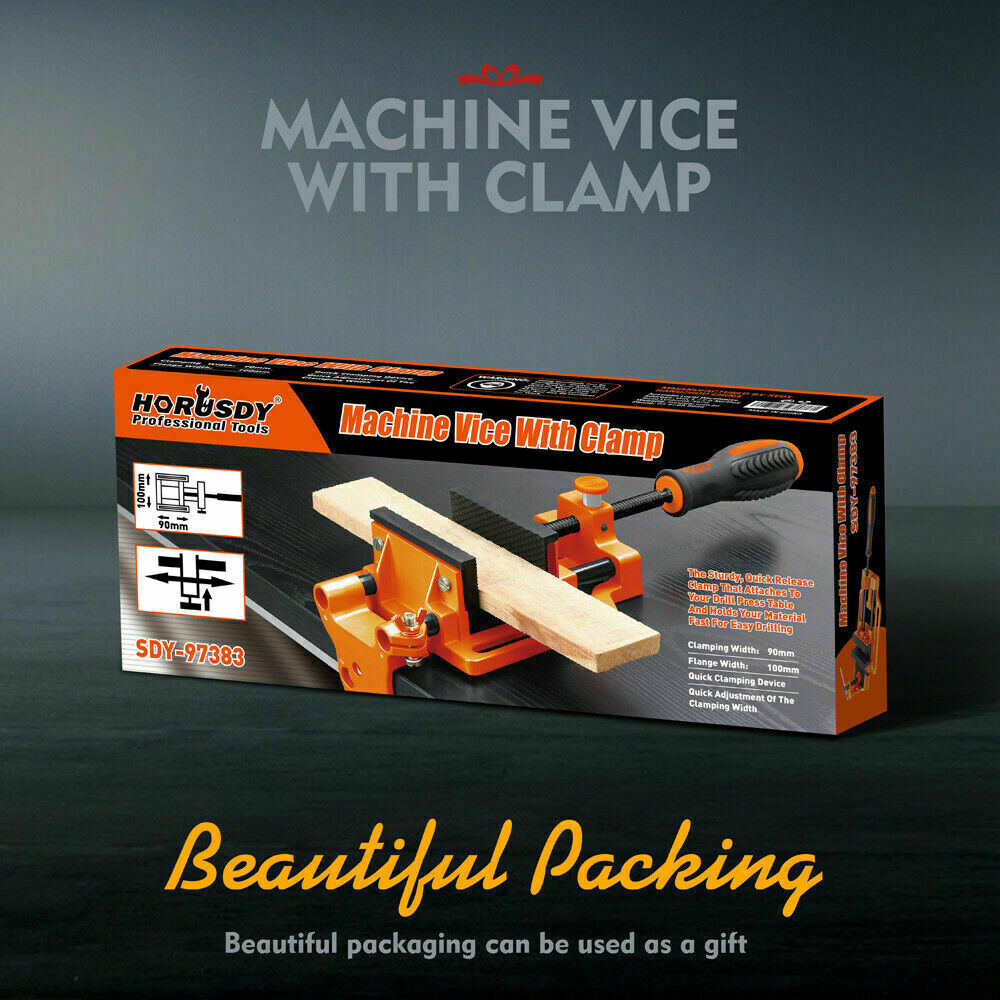 90mm Drill Press Bench Vice Quick Release Clamp Jaw Soft Grip Hand Pads Woodwork Price