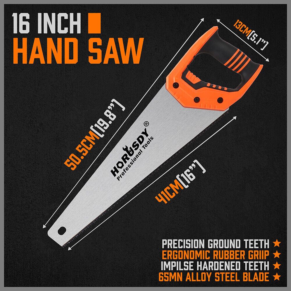 16" Hand Saw Sharp Cut Wood Plastic Cutting Heavy Duty Crosscut Saw 505mm Long Price