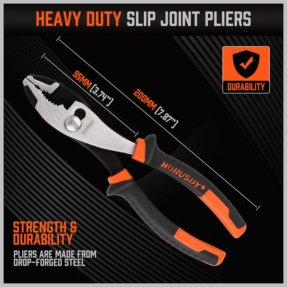 8" Slip Joint Pliers Adjustable Heavy Duty Jars Non-Slip Grip Handle 200mm Price