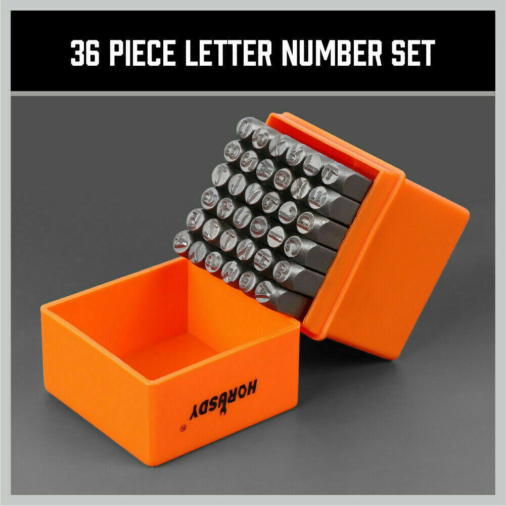 36Pc 6mm N& Capital Letter Stamp Set Punches Metal Plastic Wood Leather Price