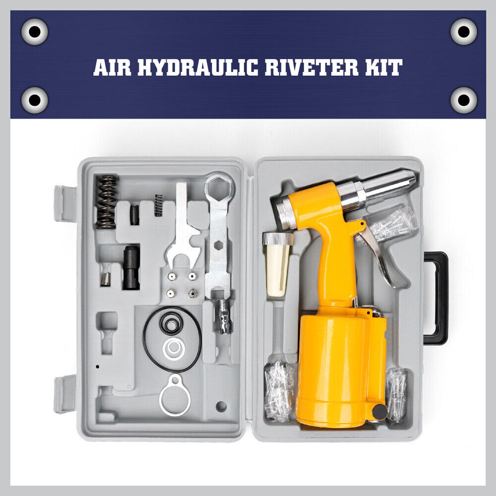 Air Hydraulic Pop Rivet Gun Pneumatic Riveter Industrial 4-Size Set With Case Price