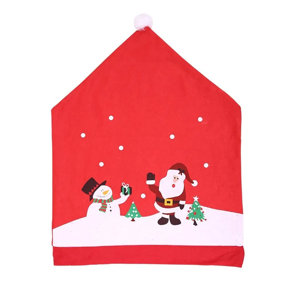 6-10x Christmas Santa Hat Chair Covers Table Cloth Dinner Home Décor Ornaments, 6PCS Chair Covers Price