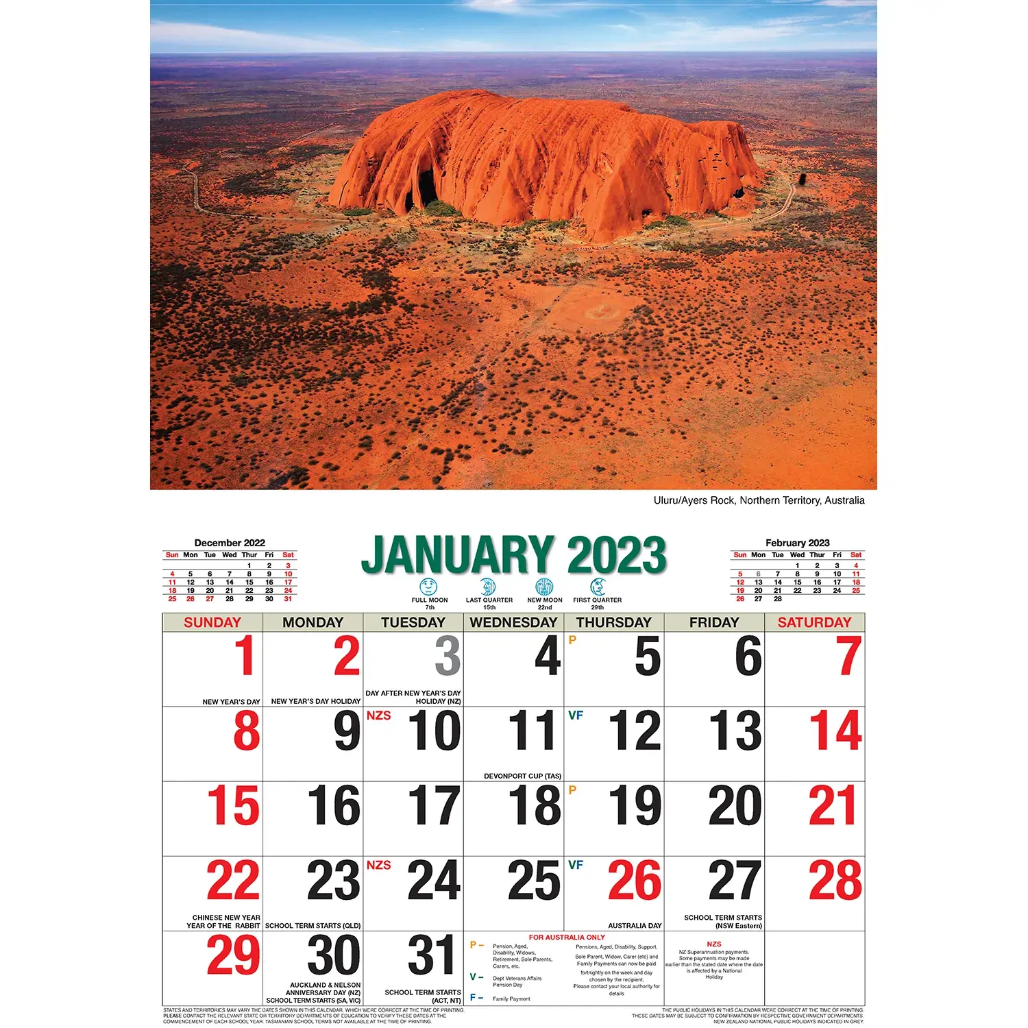 Destinations – 2023 Rectangle Wall Calendar 16 Months Planner New Year Gift Price