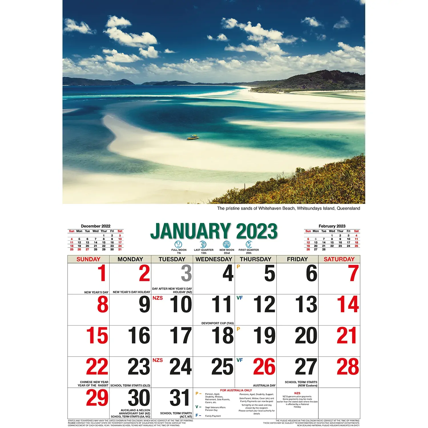 Natural Wonders Of Australia – 2023 Rectangle Wall Calendar 16 Months Planner Price