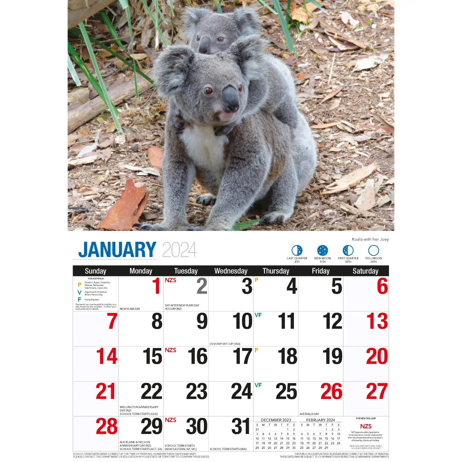 Icons of Australia - 2024 Rectangle Wall Calendar 16 Months Famous Landmarks Price