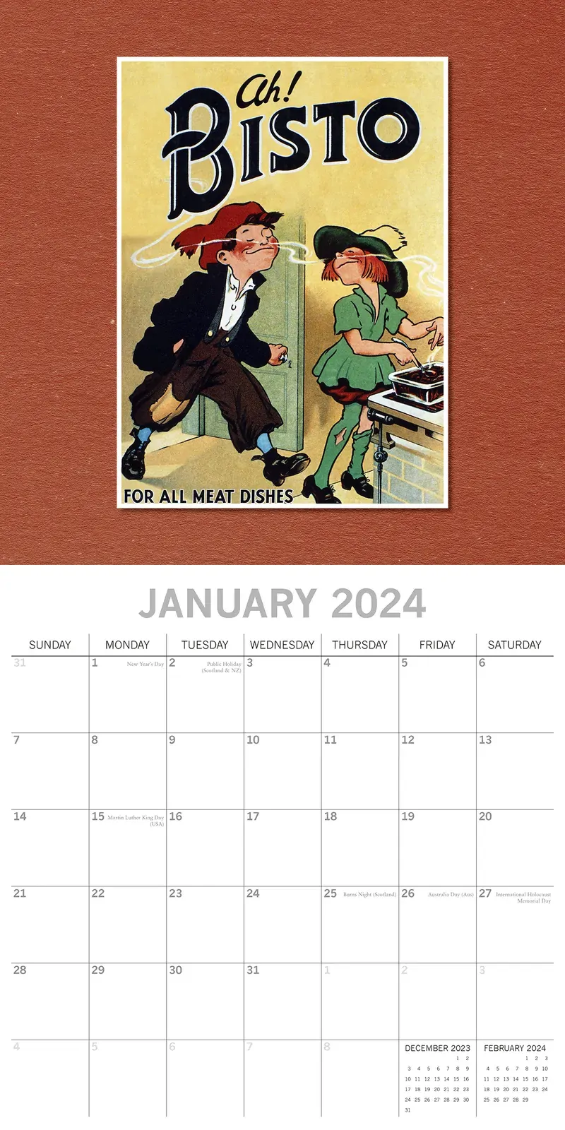 Classic Advertising - 2024 Square Wall Calendar 16 Months Arts Planner New Year Price