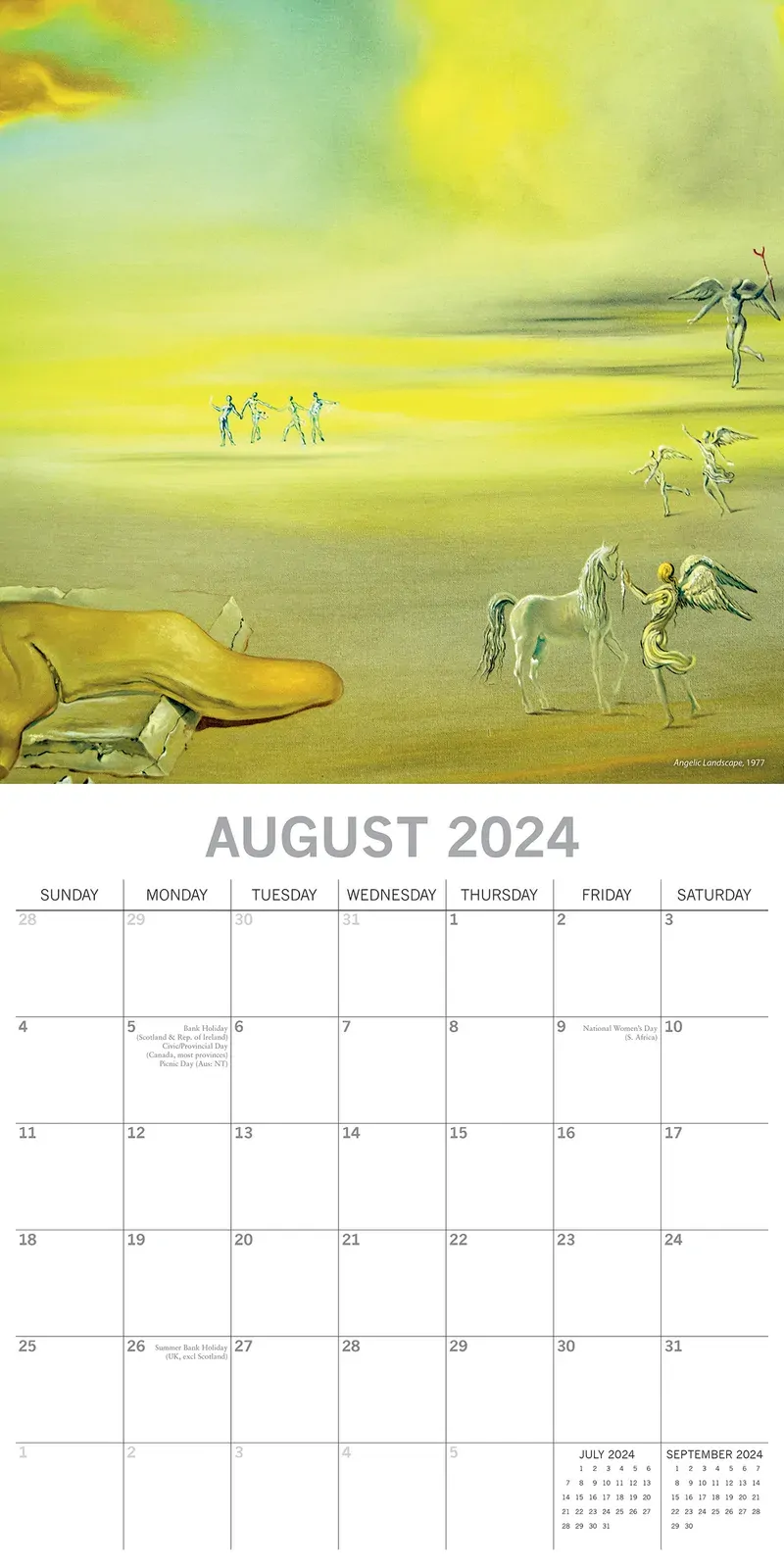 Dali - 2024 Square Wall Calendar 16 Months Arts Planner Christmas New Year Gift Price